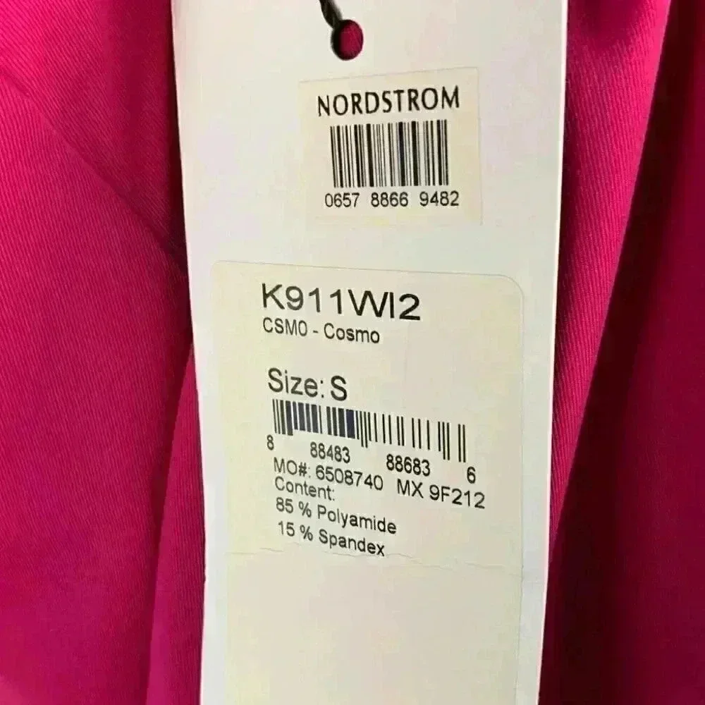 New St. John top size S Cosmo pink long sleeve mock turtleneck stretch career